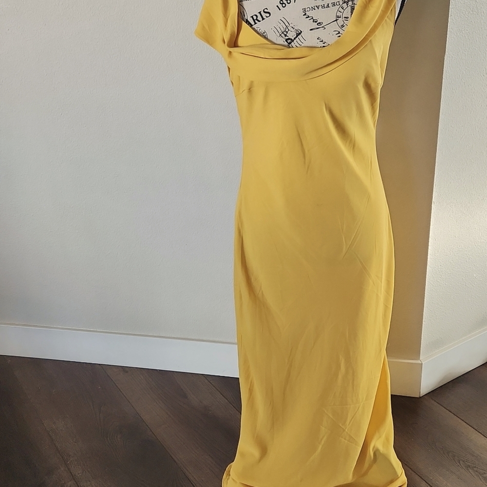 NWT Bardot Mayari Asymmetric Draped Neck Dress Large